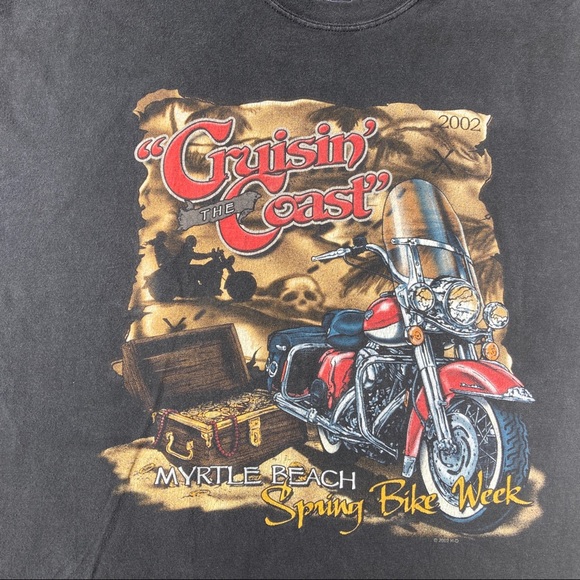 Vtg Harley-Davidson 2002 Myrtle Beach Spring Bike Week Shirt Cruisin The Coast - Picture 2 of 8
